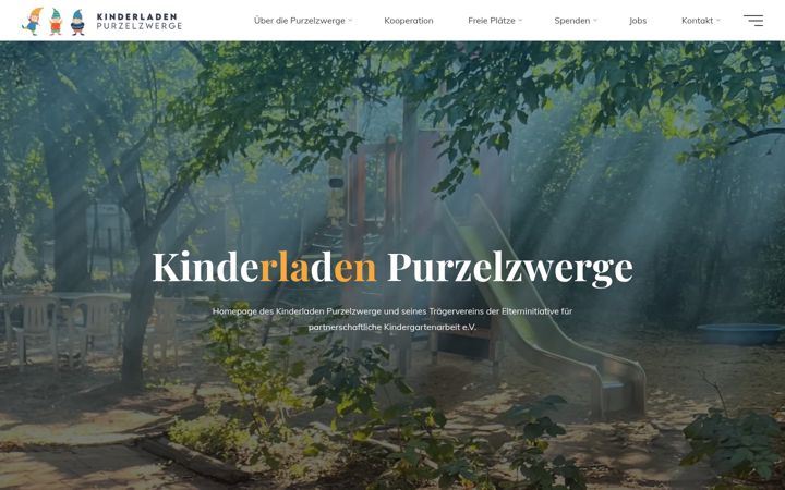 Screenshot of kinderladen-purzelzwerge.de