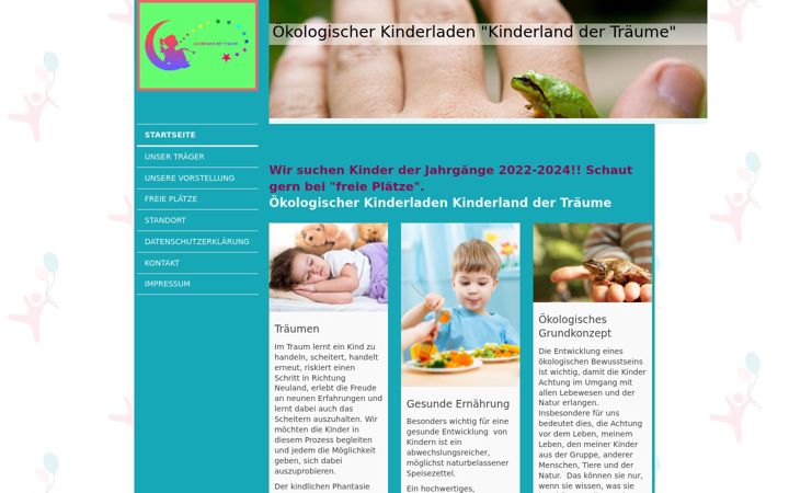 Screenshot of kinderland-der-traeume.de