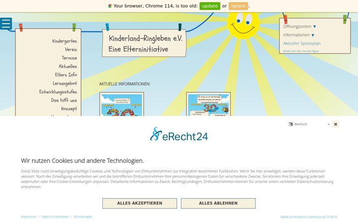 Screenshot of kinderland-ringleben.de