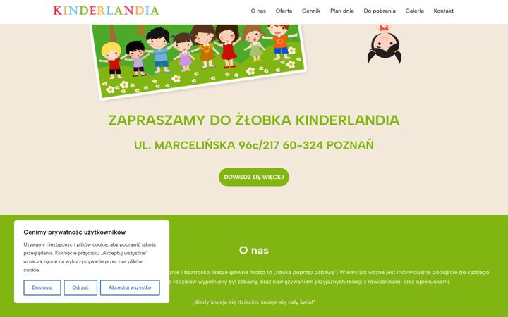 Screenshot of kinderlandia-poznan.pl