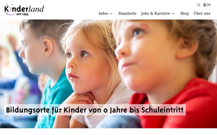 Screenshot of kinderlandkinder.de