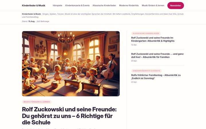 Screenshot of kinderlieder-und-musik.de