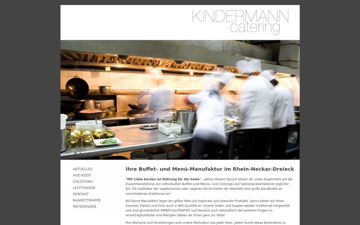Screenshot of kindermann-catering.de