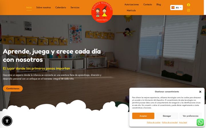 Screenshot of kindermarratxi.net