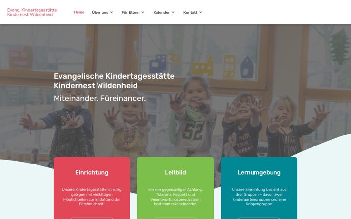 Screenshot of kindernest-wildenheid.de