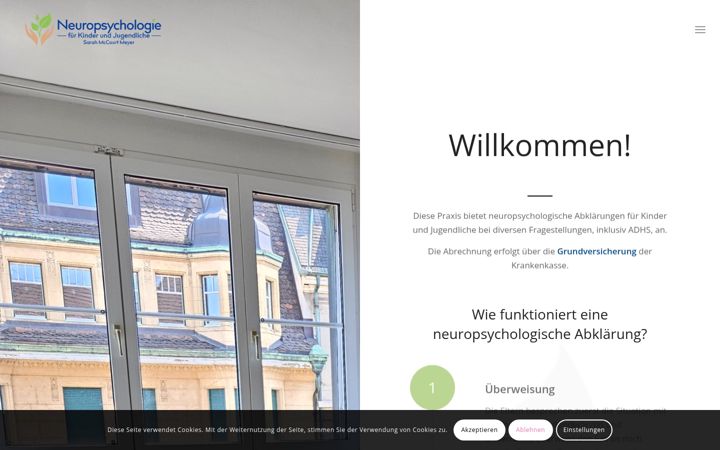 Screenshot of kinderneuro.ch