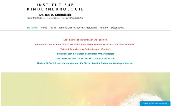 Screenshot of kinderneurologie-hh.de