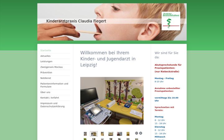 Screenshot of kindernotfallzentrum.com