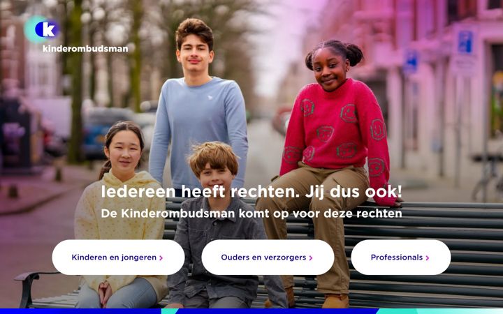 Екранна снимка на kinderombudsman.nl