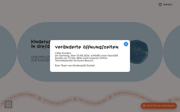 Screenshot of kinderoptik-dunkel.de