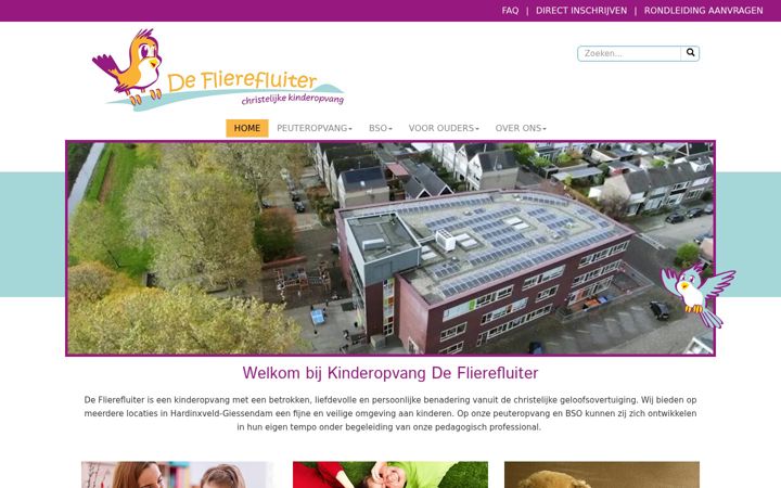 Screenshot of kinderopvangdeflierefluiter.nl