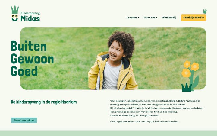 Képernyőkép: kinderopvangmidas.nl