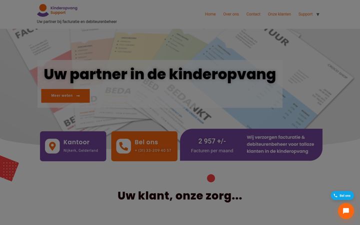 Screenshot of kinderopvangsupport.nl