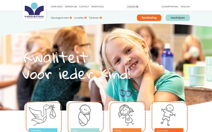Screenshot of kinderopvangzvl.nl