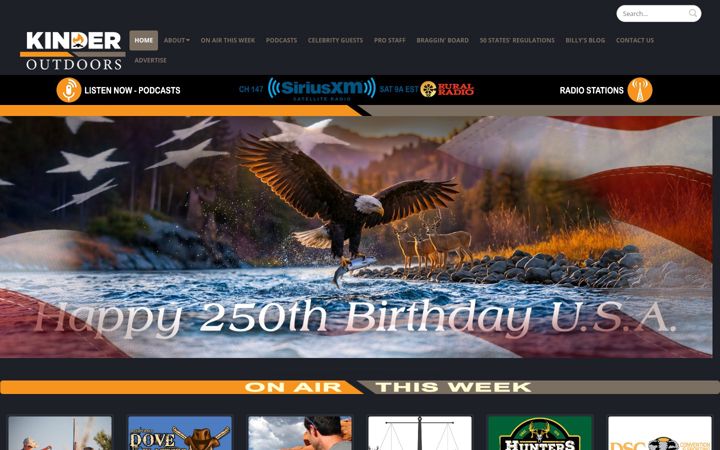 Screenshot of kinderoutdoors.com