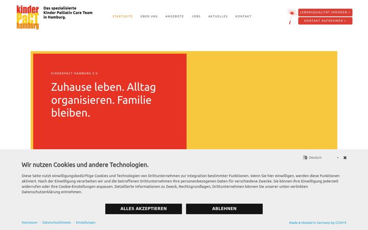 Screenshot of kinderpact-hamburg.de