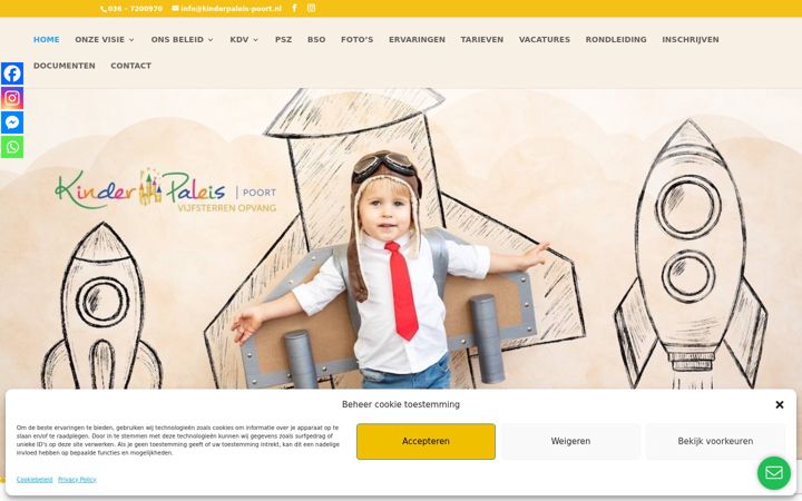Screenshot of kinderpaleis-poort.nl