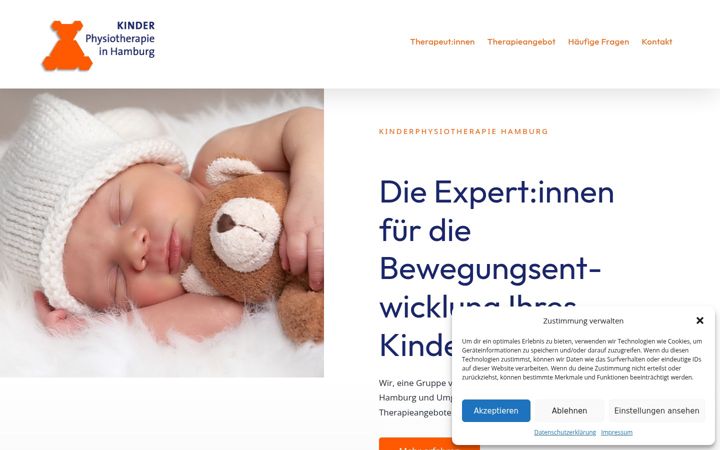 Screenshot of kinderphysiotherapie-hamburg.de
