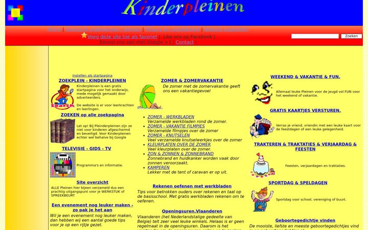 Screenshot of kinderpleinen.nl