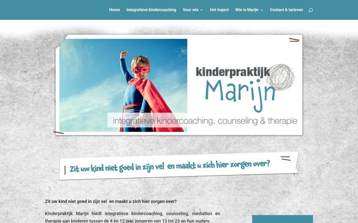 Screenshot of kinderpraktijkmarijn.nl