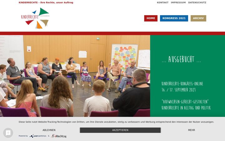 Screenshot of kinderrechte-kongress.de