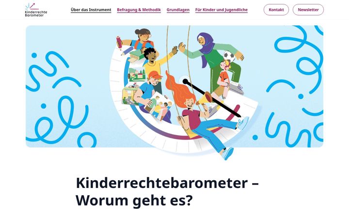 Screenshot of kinderrechtebarometer.ch