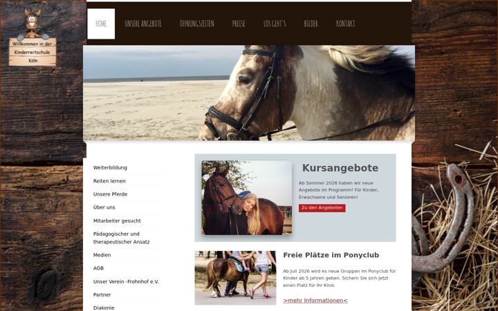 Screenshot of kinderreitschule-koeln.de