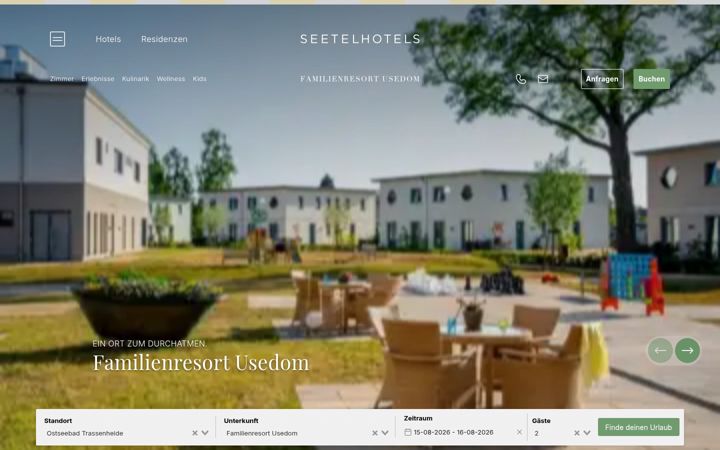 Screenshot of kinderresort-usedom.de
