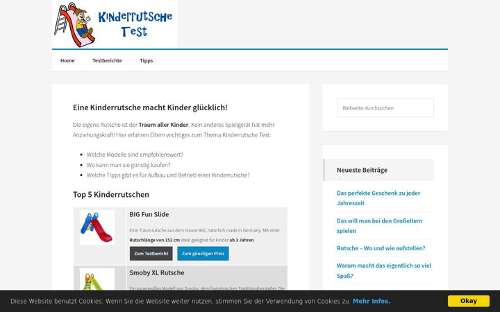Screenshot of kinderrutsche-test.de