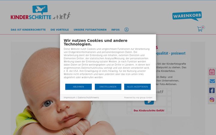 Screenshot of kinderschritte.com