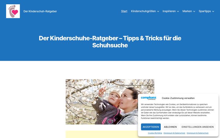 Screenshot of kinderschuhe-finden.de