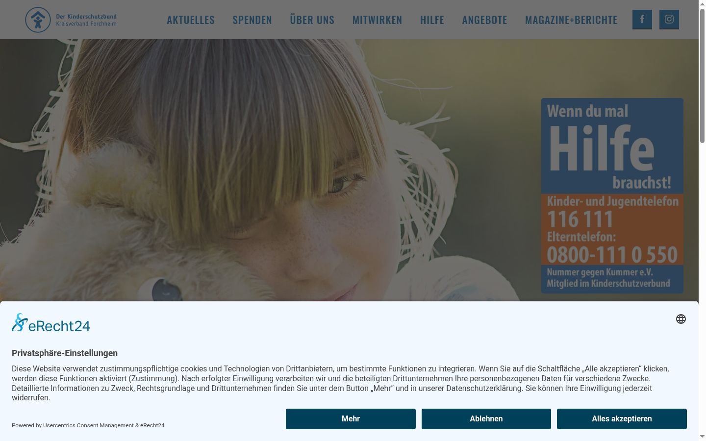 Screenshot van de toestemmingsbanner zoals getoond vóór enige interactie