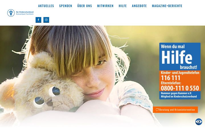 Screenshot of kinderschutzbund-forchheim.de