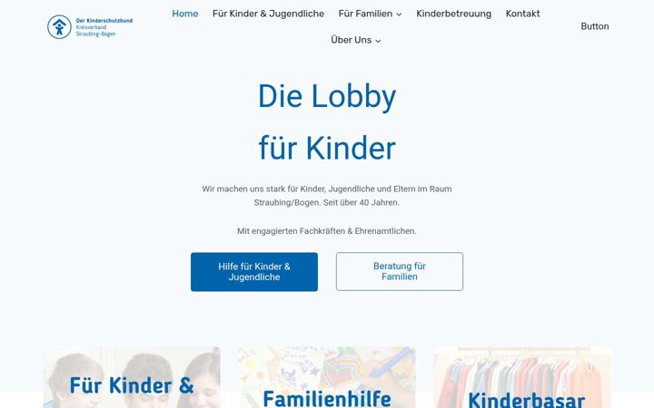 Screenshot of kinderschutzbund-straubing.de