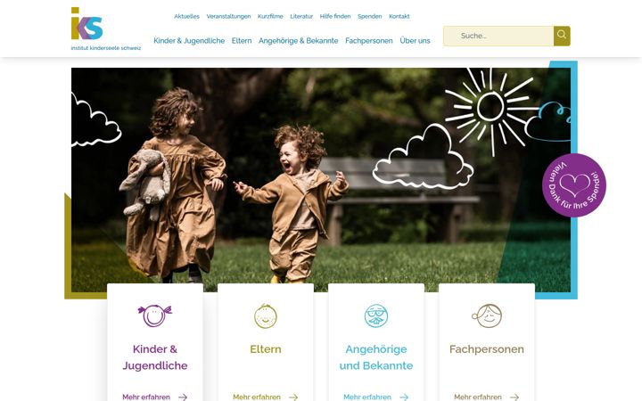 Screenshot of kinderseele.ch
