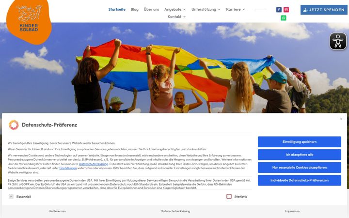 Screenshot of kindersolbad.de