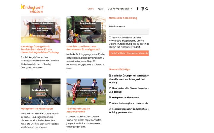 Screenshot of kindersport-wissen.de
