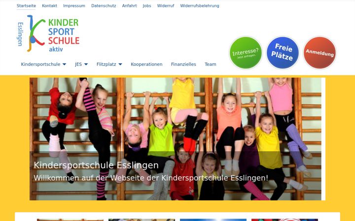 Screenshot of kindersportschule-esslingen.de