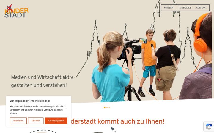 Screenshot of kinderstadt.at