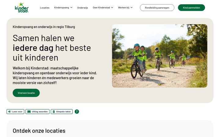 Screenshot of kinderstadtilburg.nl