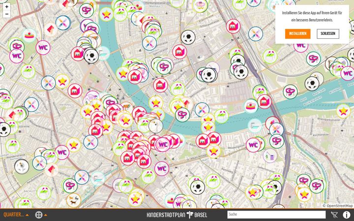 Screenshot of kinderstadtplan-basel.ch