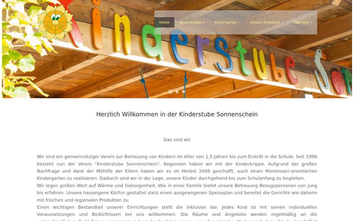 Screenshot of kinderstubesonnenschein.at