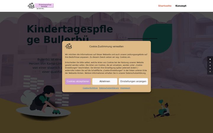 Screenshot of kindertagespflege-bullerbue.com