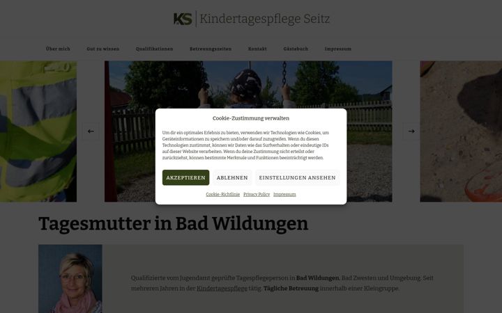 Screenshot of kindertagespflege-seitz.de