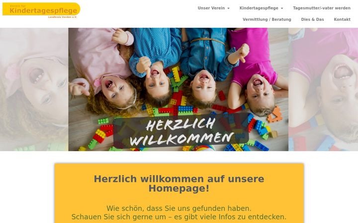 Screenshot of kindertagespflegeverein.de