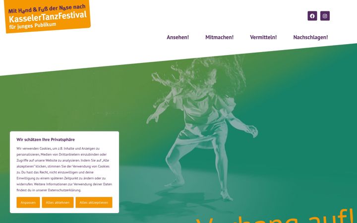 Screenshot of kindertanzfestival.de