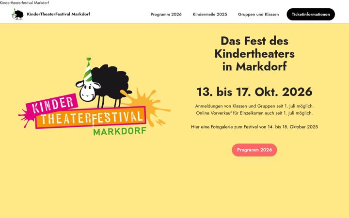 Screenshot of kindertheater-festival.de