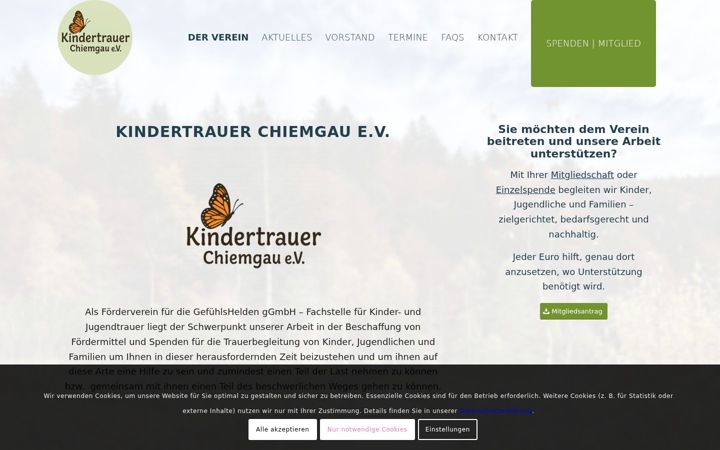 Screenshot of kindertrauer-chiemgau.de