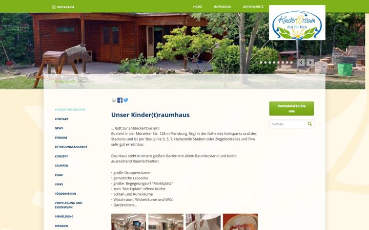 Screenshot of kindertraumkind.de