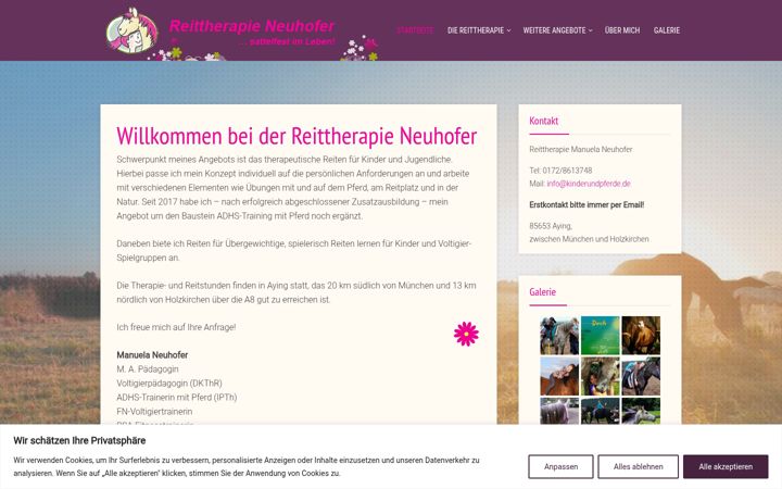 Screenshot of kinderundpferde.de
